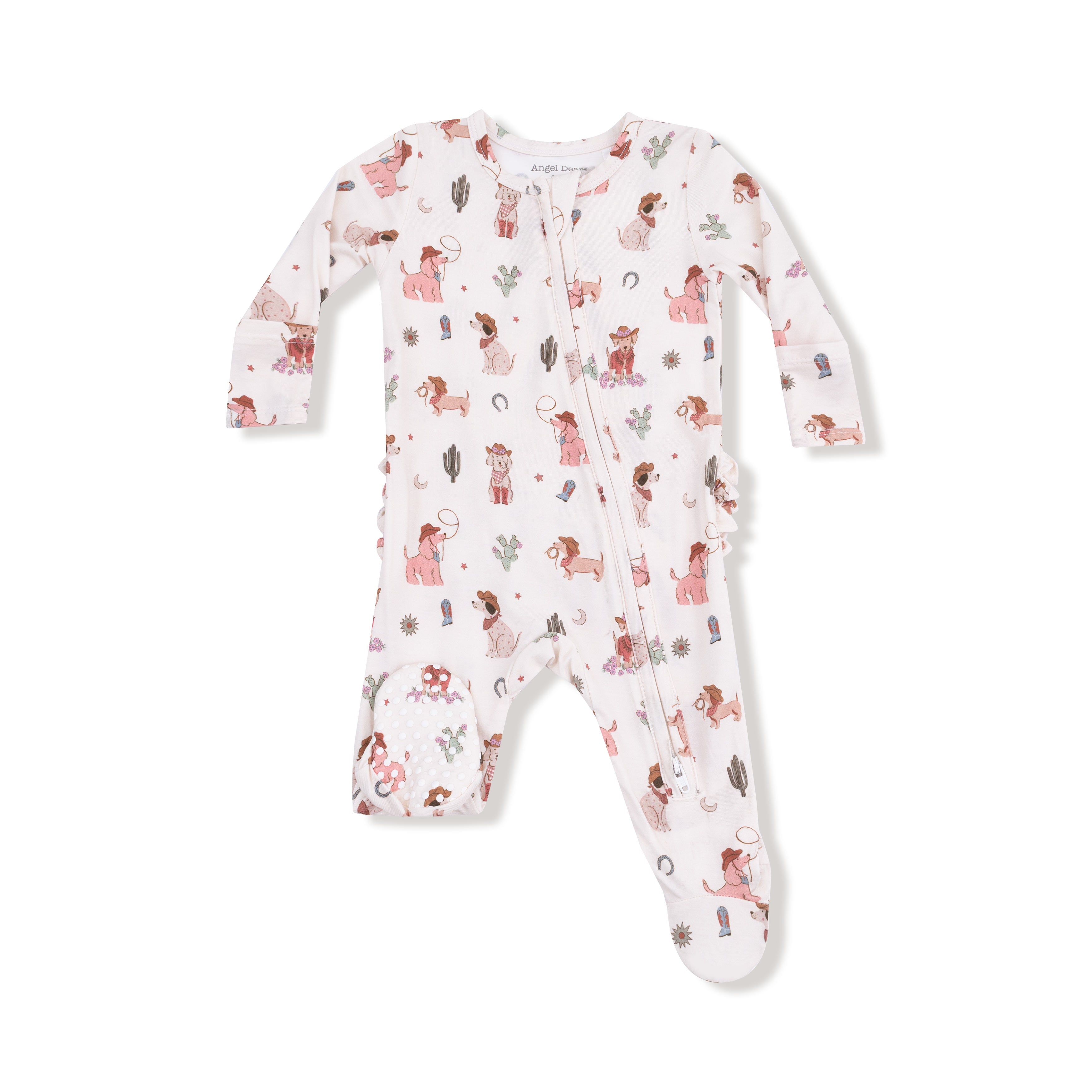 Cowgirl Dogs 2 Way Zipper Footie W25