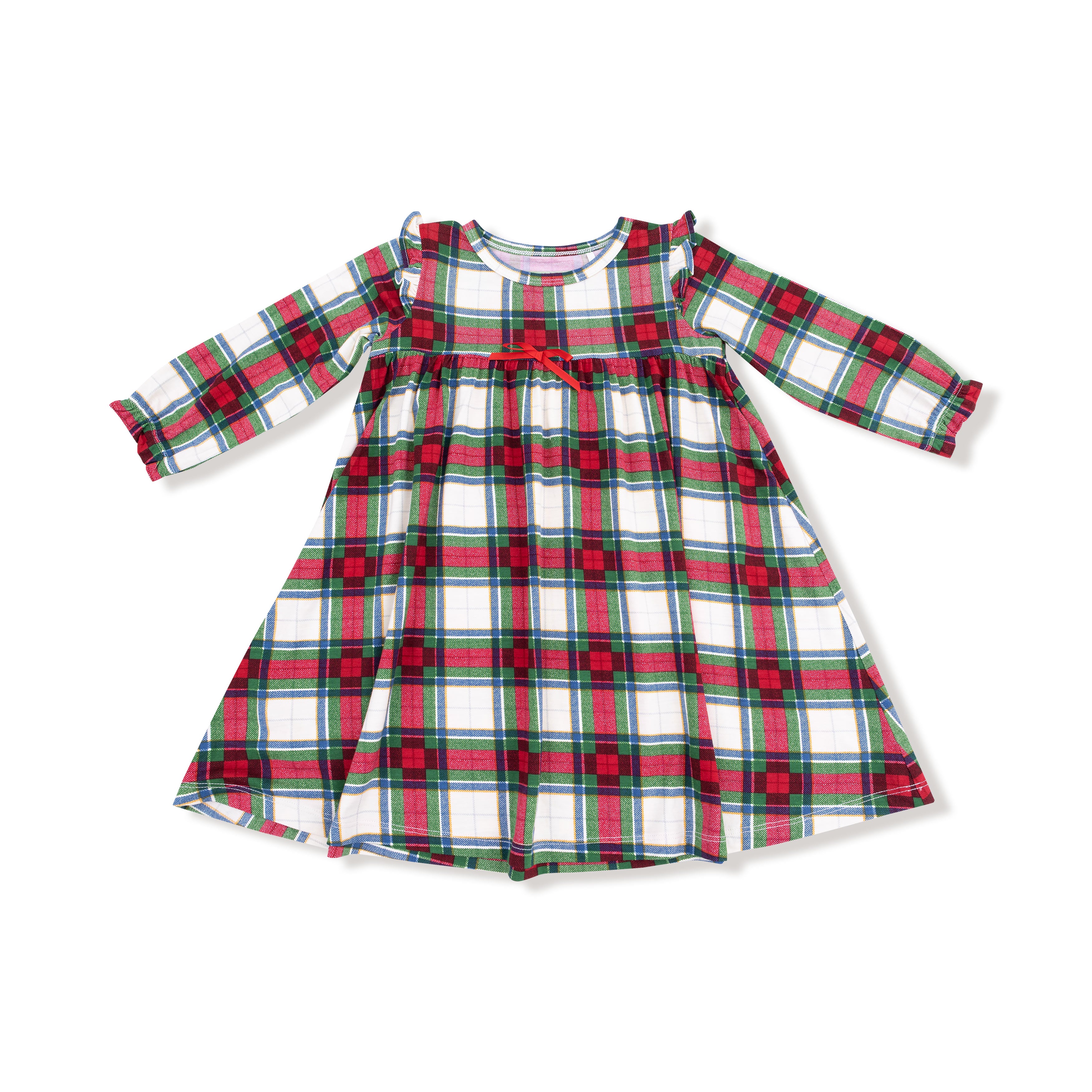 Holiday Plaid Lounge Wear Gown W25