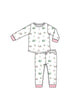 2 Piece Bamboo Lounge Wear Set - Baby Golf Carts Pink W25