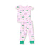 2 Piece Bamboo Lounge Wear Set S/S - Dog Gone Golf Pink W25