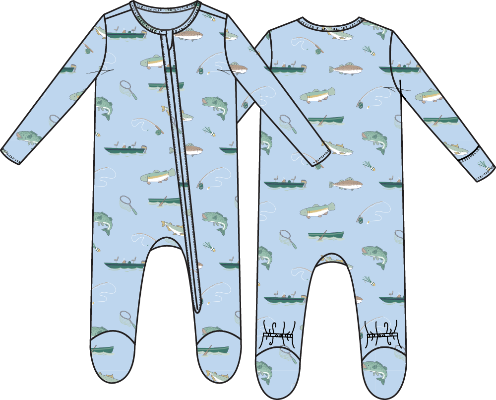 Fishing - 2 Way Zipper Footie S26