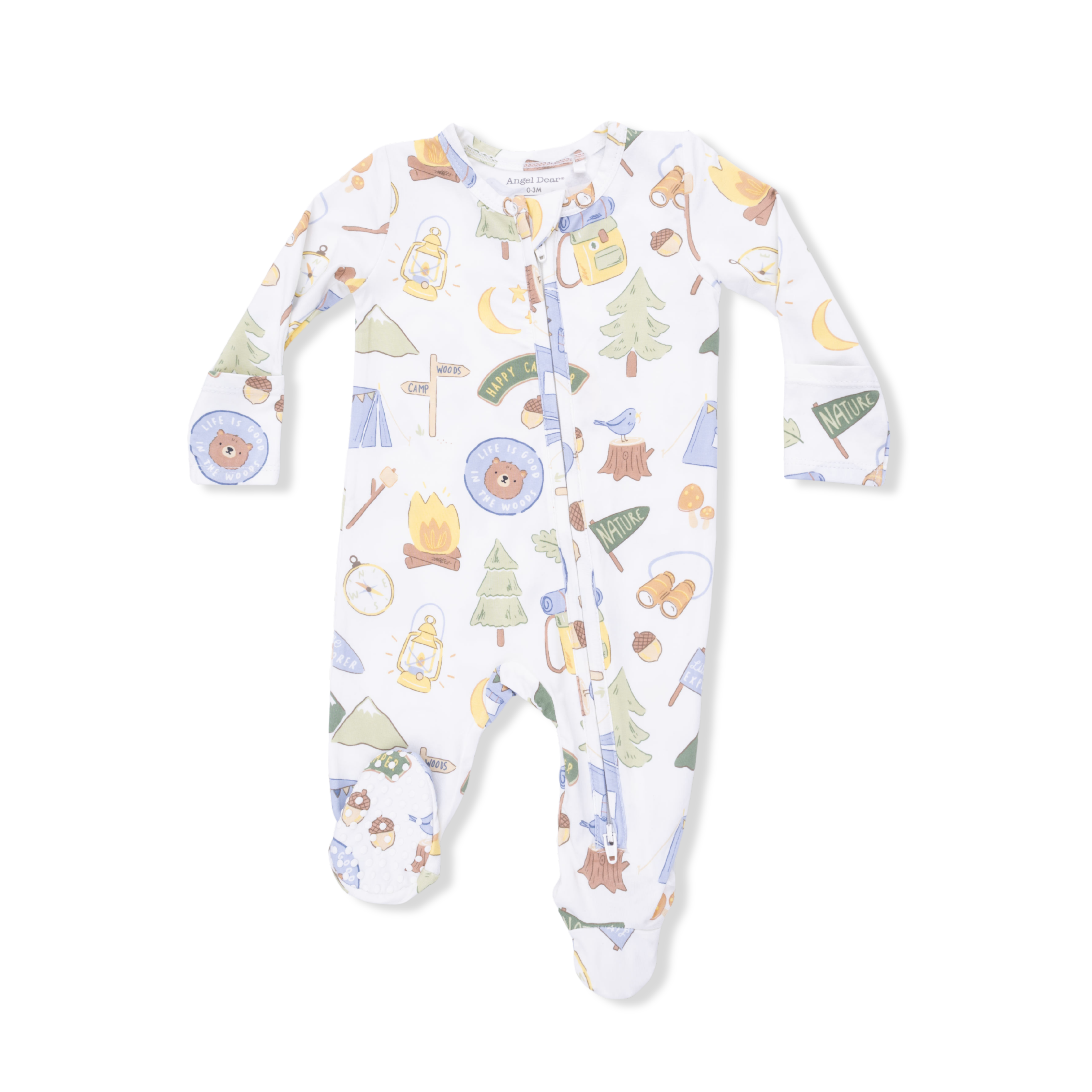 Camping Blue - 2 Way Zipper Footie S26