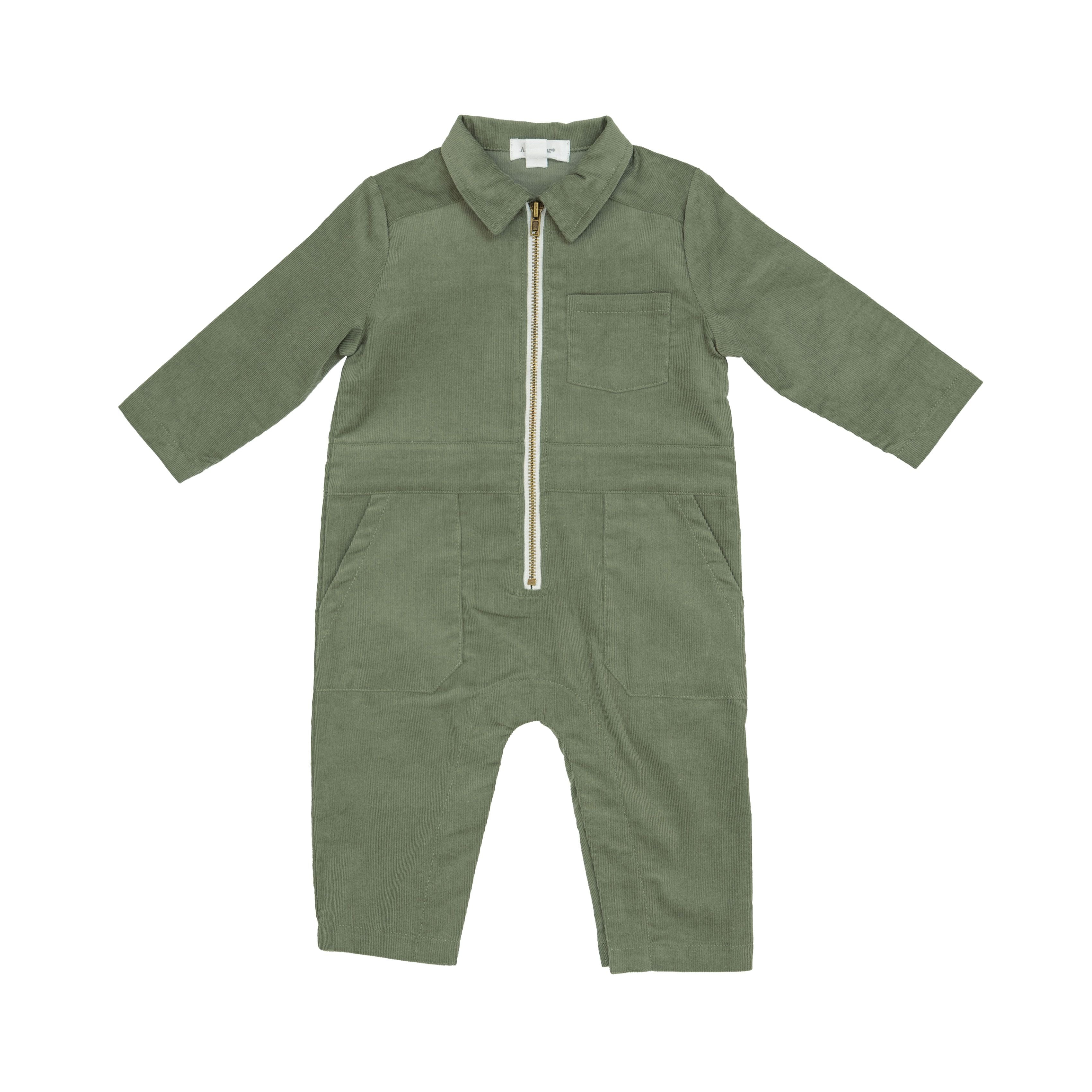 Retro Jumpsuit-Oil Green