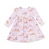 Angel Dear Princess Unicorns and Castle Twirly Long Sleeve Dress with Bike Short