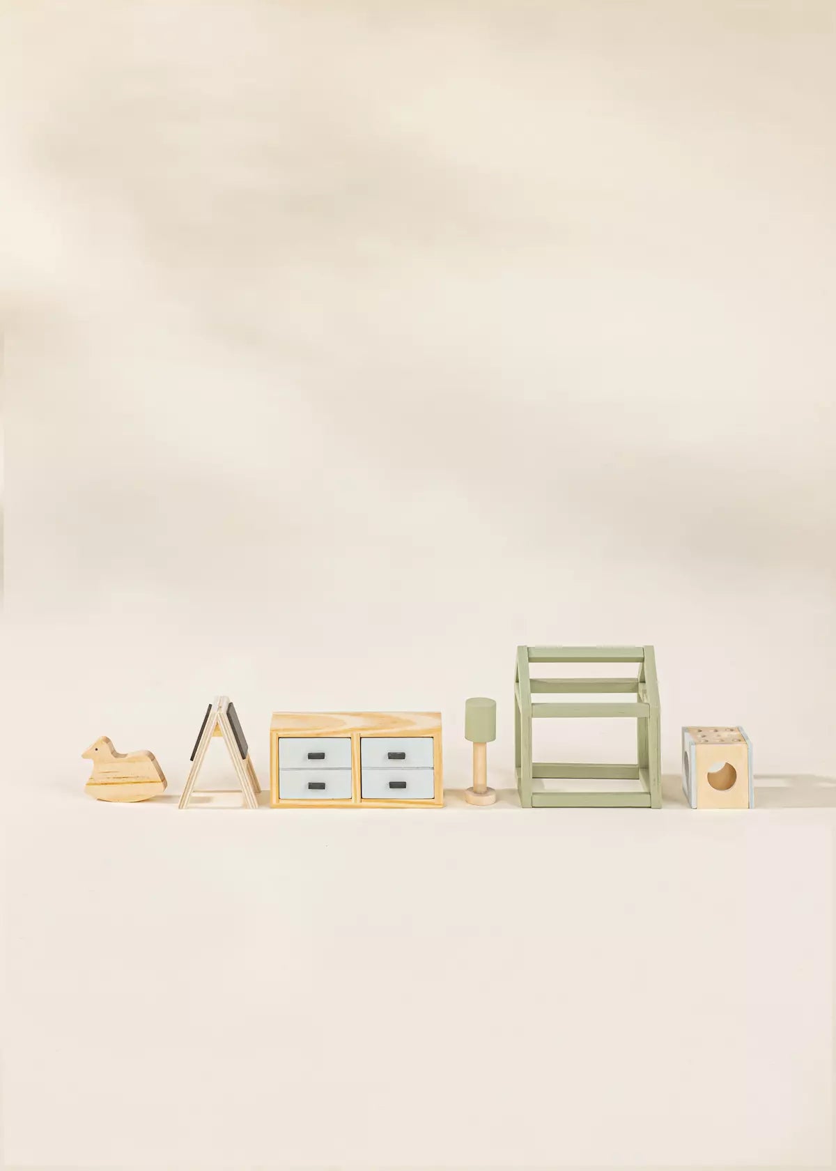 Coco Village Wooden Doll House Kids Room Furniture (7pcs)