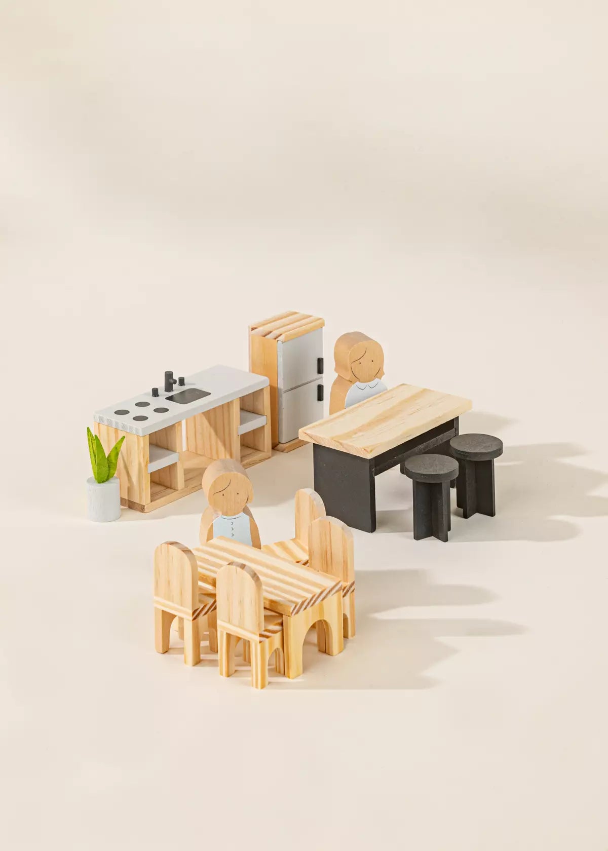 Coco Village Wooden Doll House Kitchen Furniture (12 pcs)