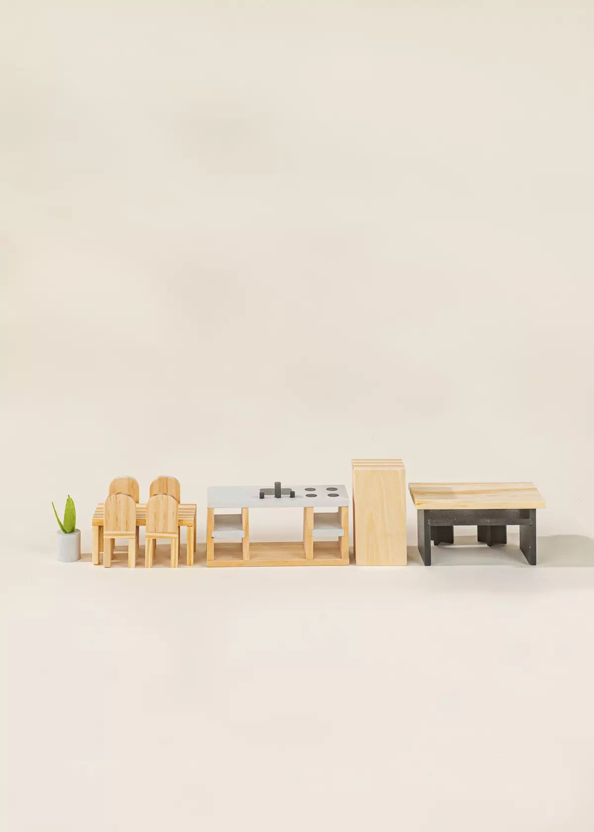 Coco Village Wooden Doll House Kitchen Furniture (12 pcs)
