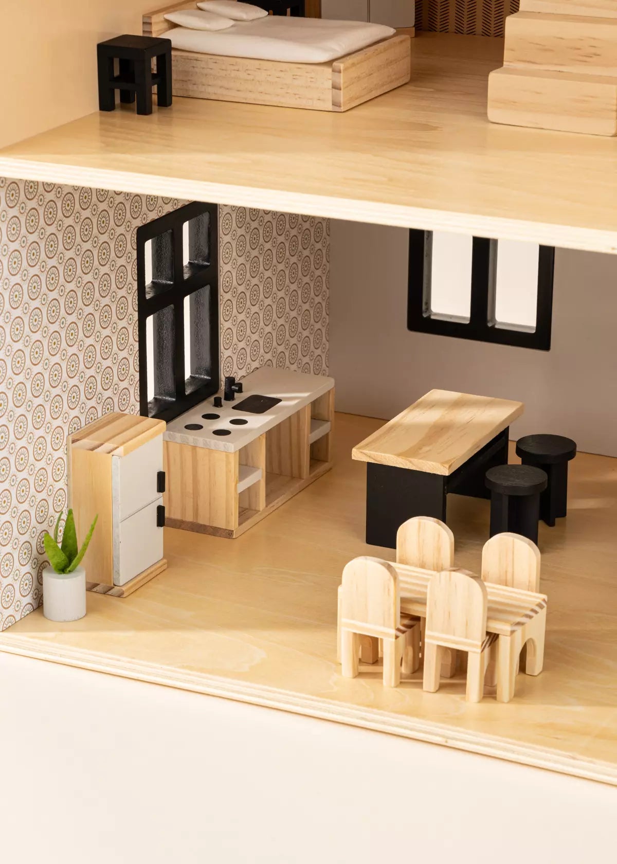 Coco Village Wooden Doll House Kitchen Furniture (12 pcs)