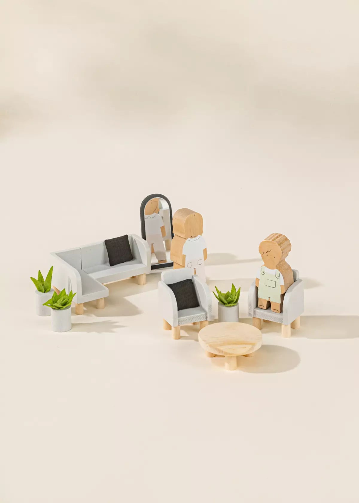 Coco Village Wooden Doll House Living Room Furniture (10pcs)