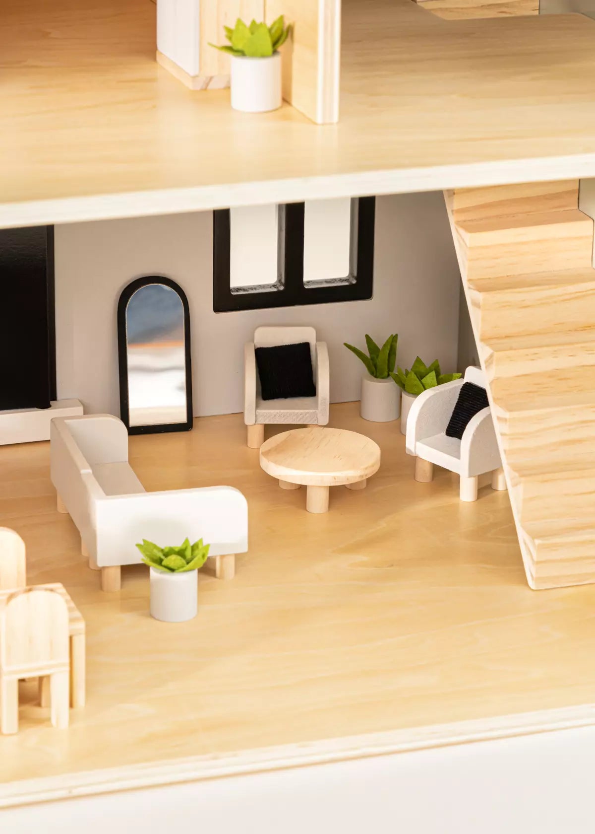 Coco Village Wooden Doll House Living Room Furniture (10pcs)