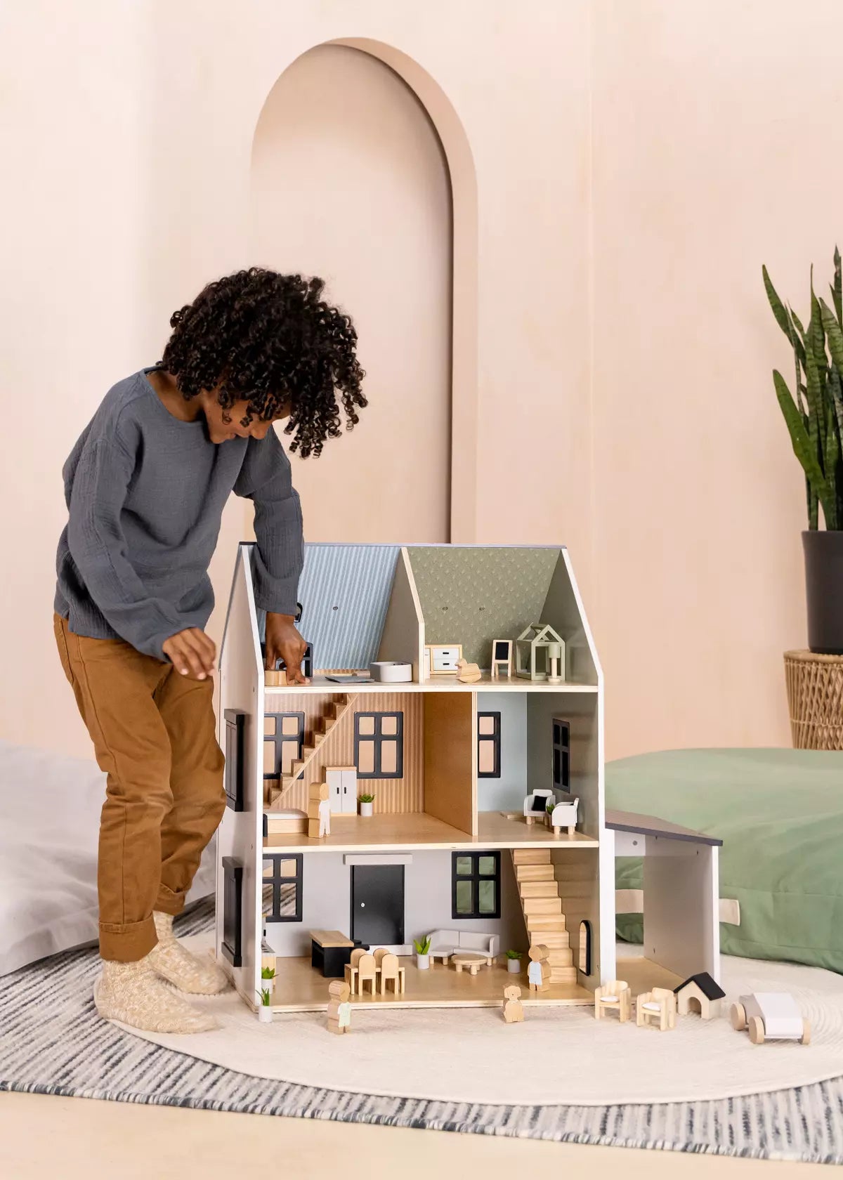 Coco Village Wooden Doll House Living Room Furniture (10pcs)
