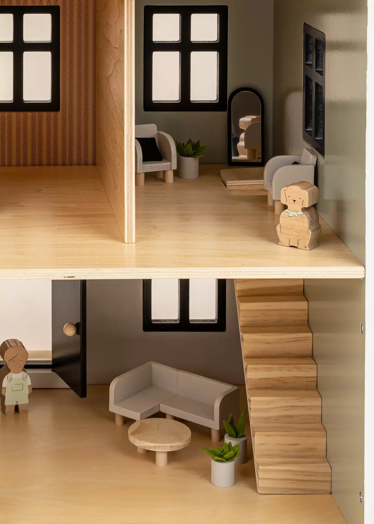 Coco Village Wooden Doll House Living Room Furniture (10pcs)