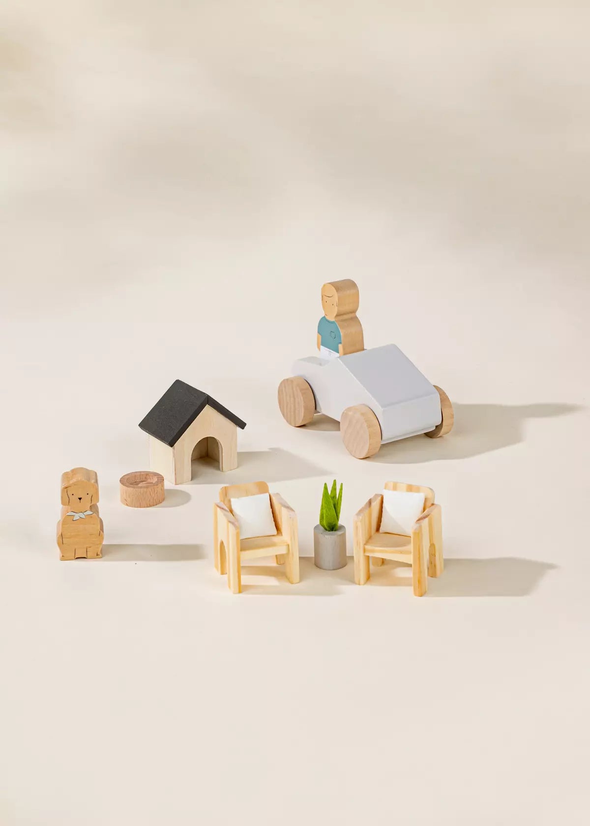 Coco Village Wooden Doll House Outdoor Furniture (8pcs)