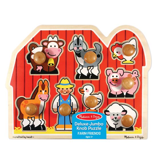 Melissa & Doug Jumbo Knob Puzzle - Farm Friends