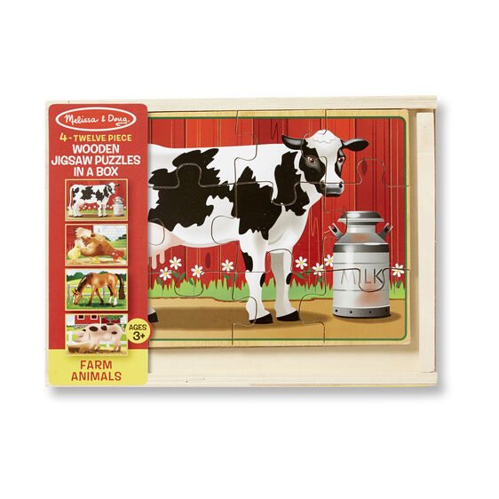 Melissa & Doug Jigsaw Puzzles in a Box - Farm Animals