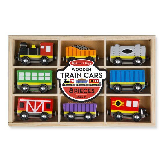 Melissa & Doug Wooden Train Cars