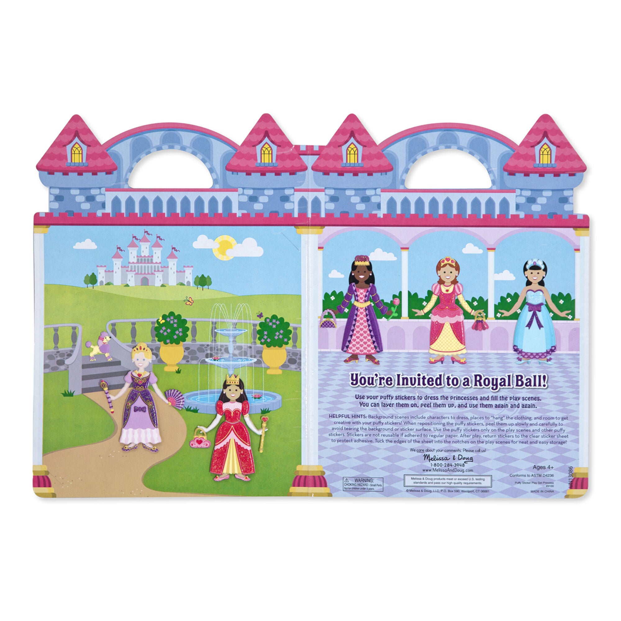 Melissa and Doug Puffy Sticker Play Set- Princess
