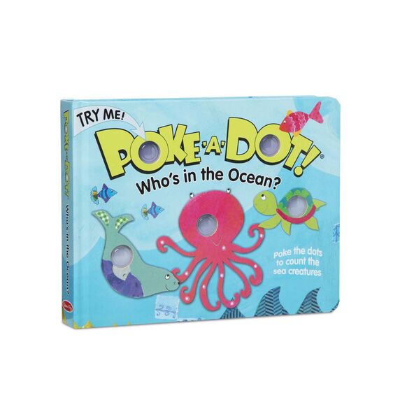 Melissa & Doug Poke-A-Dot Board Book - Who's in the Ocean
