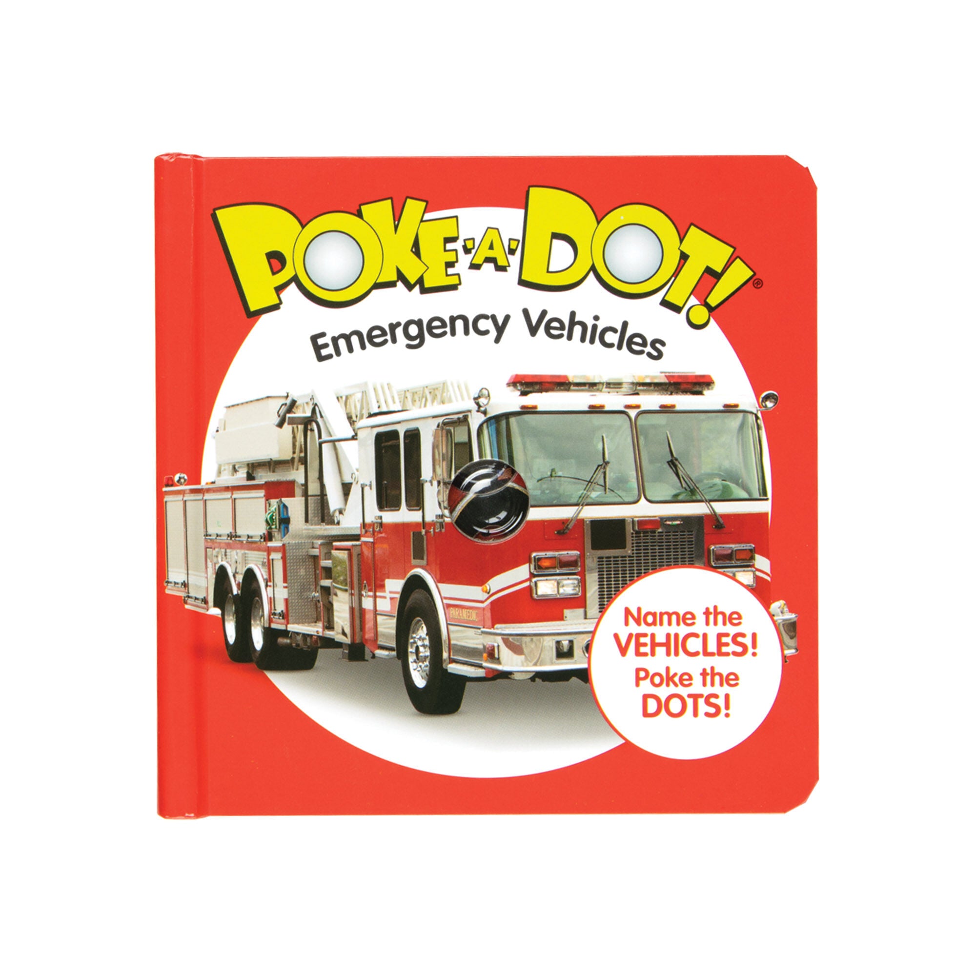 Melissa & Doug Poke-A-Dot Board Book - Emergency Vehicles