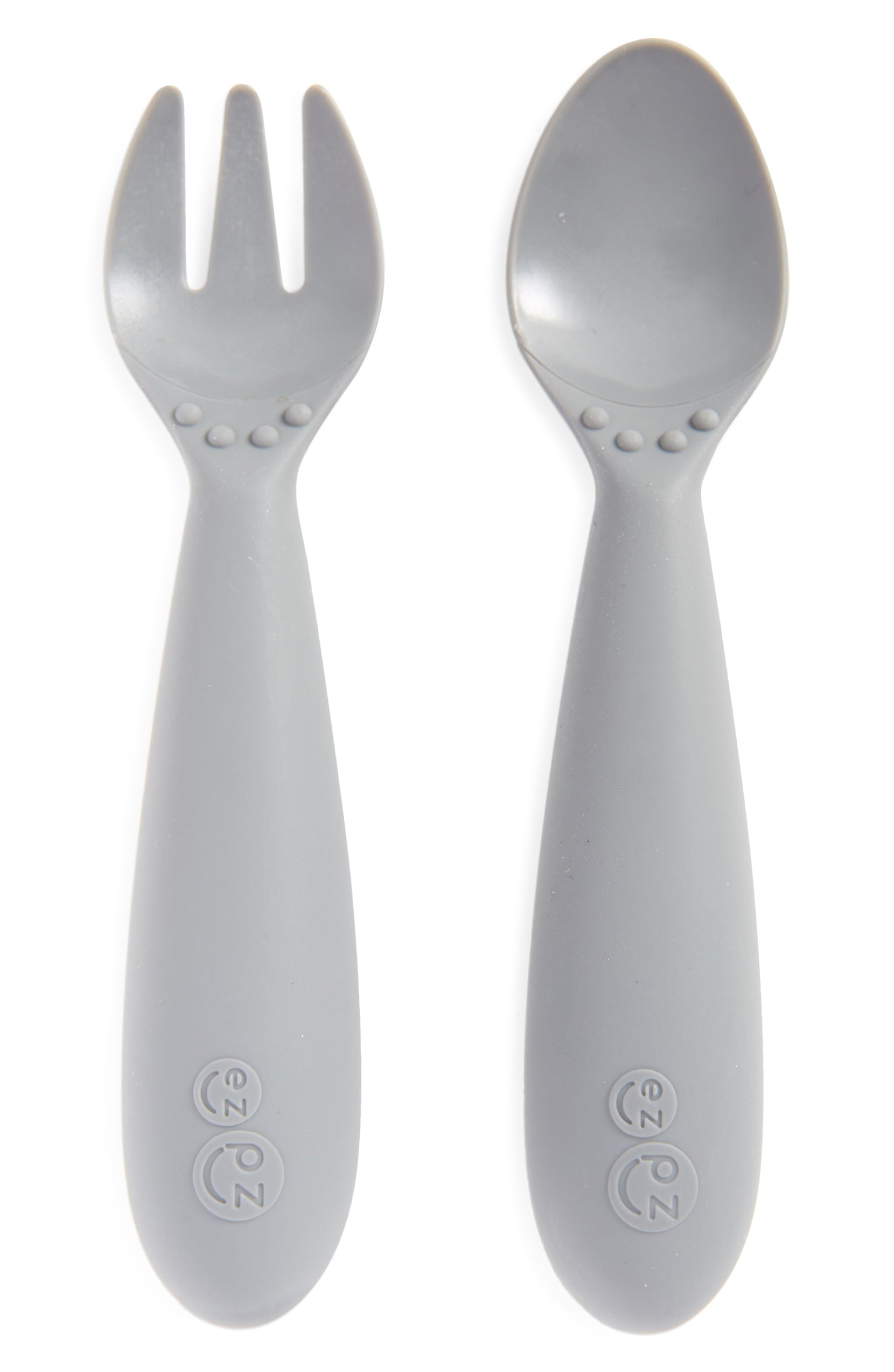 ezpz Mini Utensils (Fork & Spoon in Blue) - 100% BPA