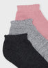 Mayoral 3 Pair Socks Set - Pink, Grey, Black