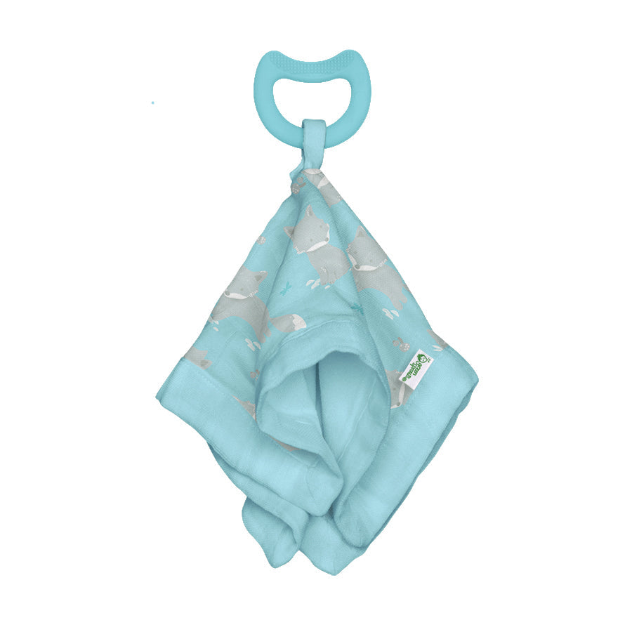 Muslin Snuggle Blankie Teether made from Organic Cotton