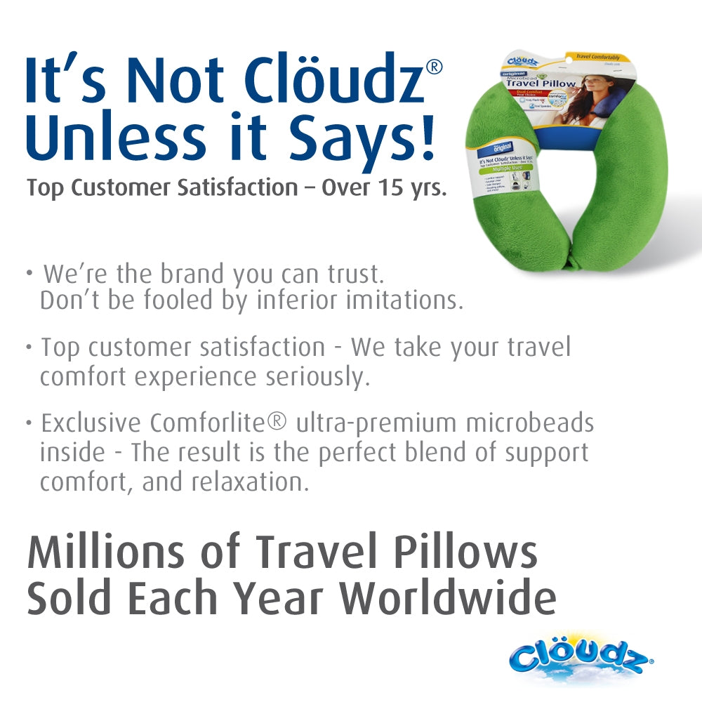 Cloudz Microbead Travel Neck Pillow