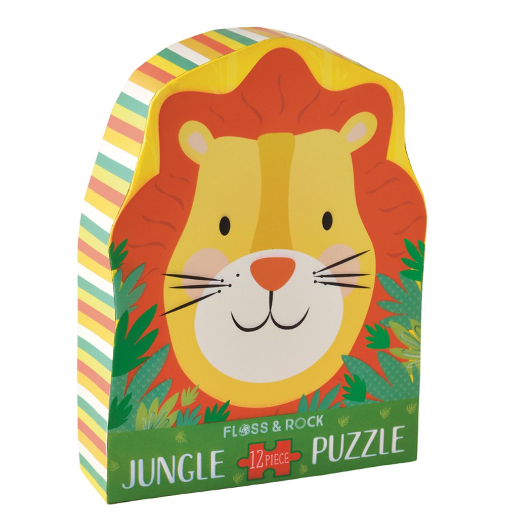 12 Piece Jigsaw Puzzle with Shaped Box - Lion