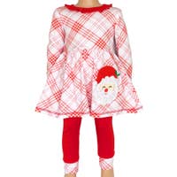 AnnLoren Girls Boutique Santa Holiday Christmas Outfit