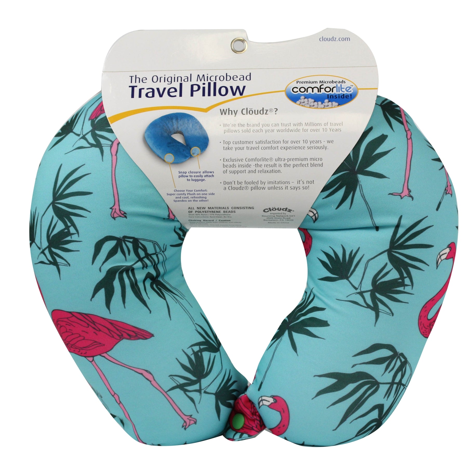 Cloudz Microbead Travel Neck Pillow