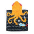 Poncho Style Hooded Towels for Kids - Octopus