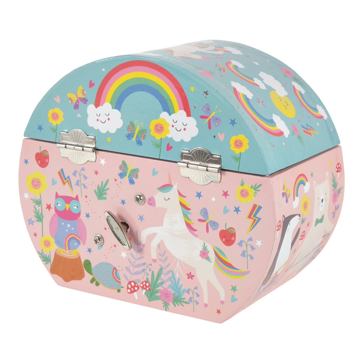 Musical Jewelry Box - Oval Shape - Rainbow Fairy