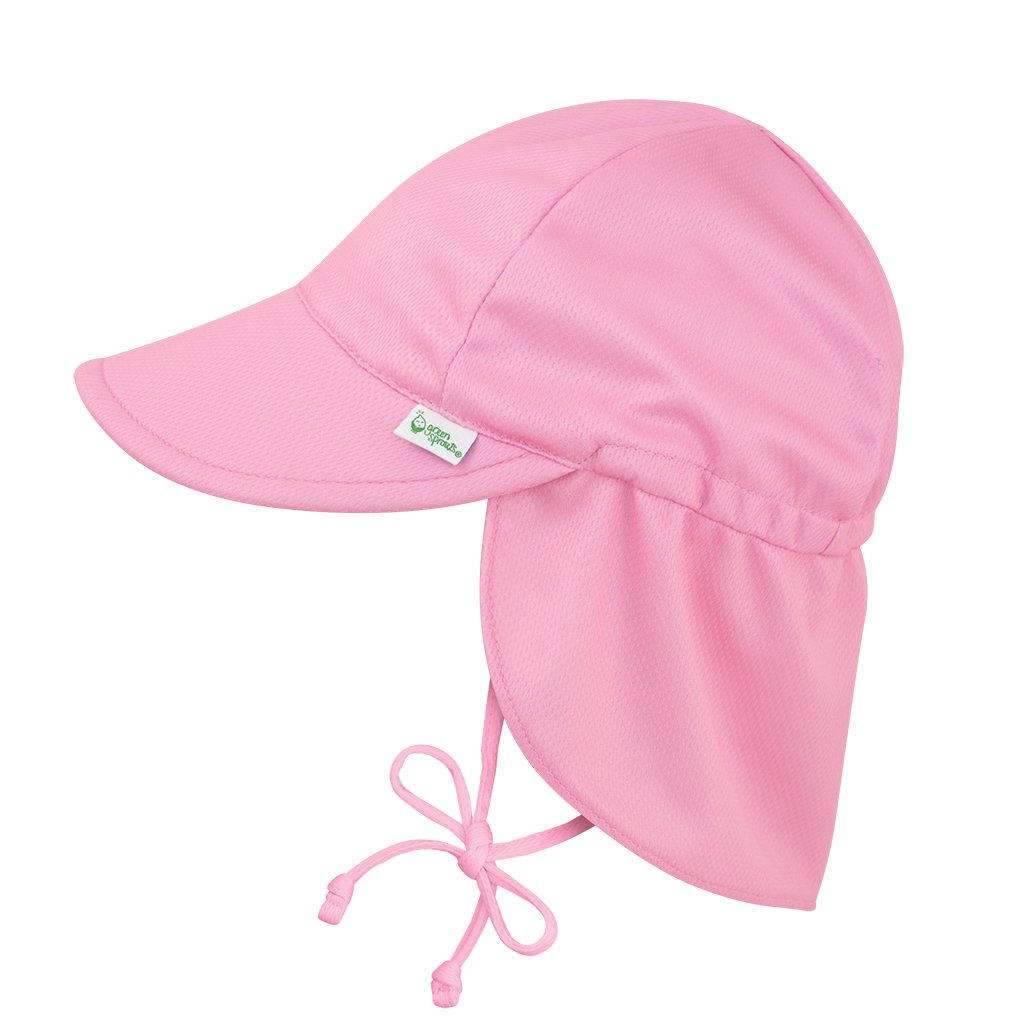Breathable Swim and Sun Flap Hat - Light Pink
