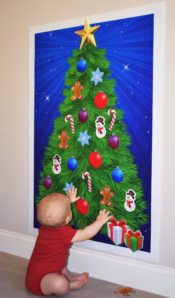 Felt Play Set with Play Board - Starry Night Felt Christmas Tree