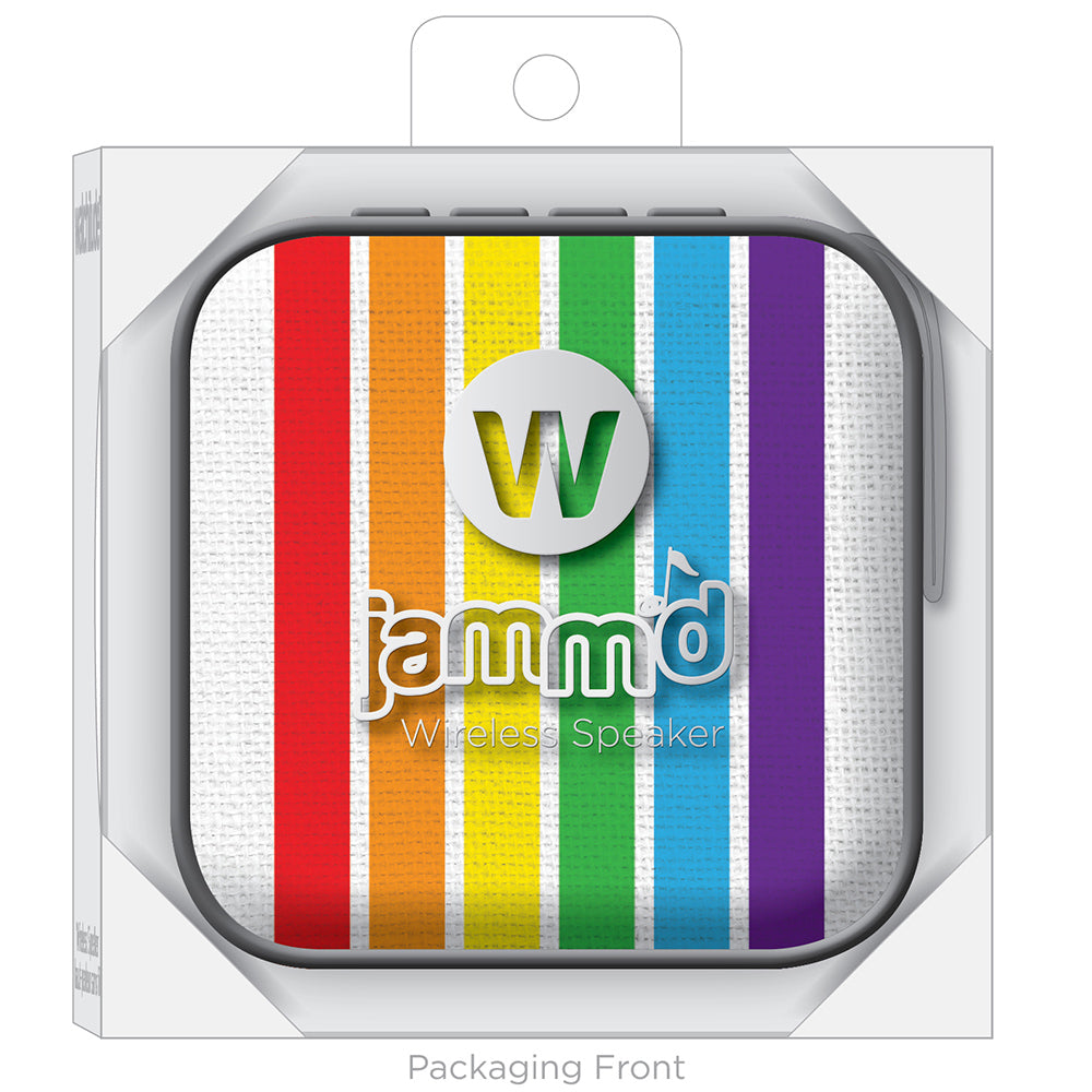 Watchitude Jamm'd Wireless Speaker - Rainbow Stripes
