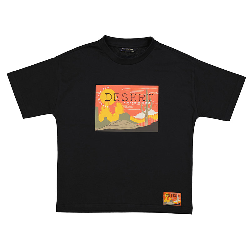 Desert Never-ending Sunset T-Shirt- Black
