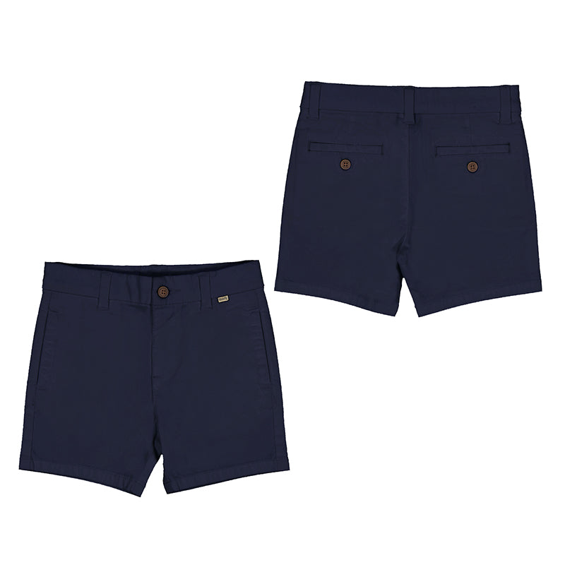 Basic chino twill shorts-Navy