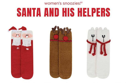 Snoozies- Santaand His Helpers Socks