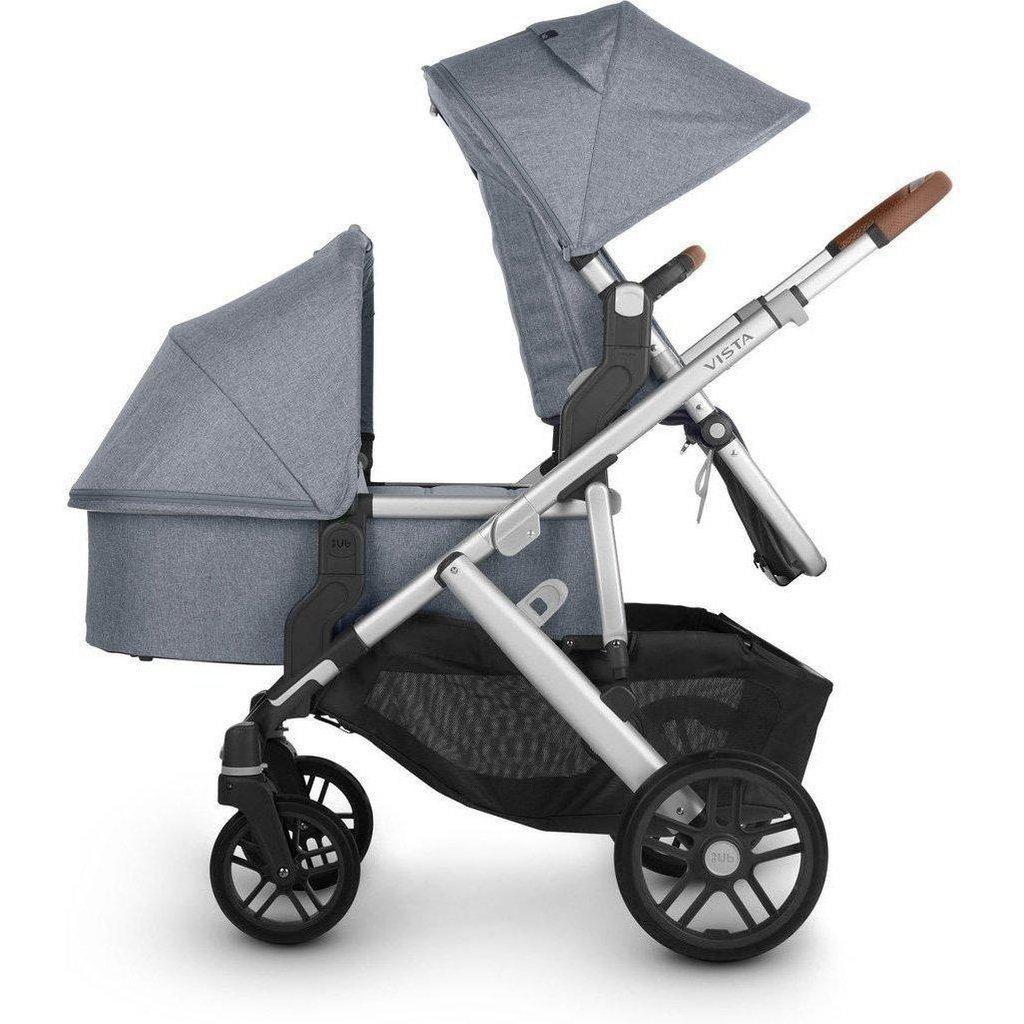 uppababy vista tandem UPPAbaby Vista Double Luxury Stroller Rental (includes Bassinet + Additional Toddler Seat)