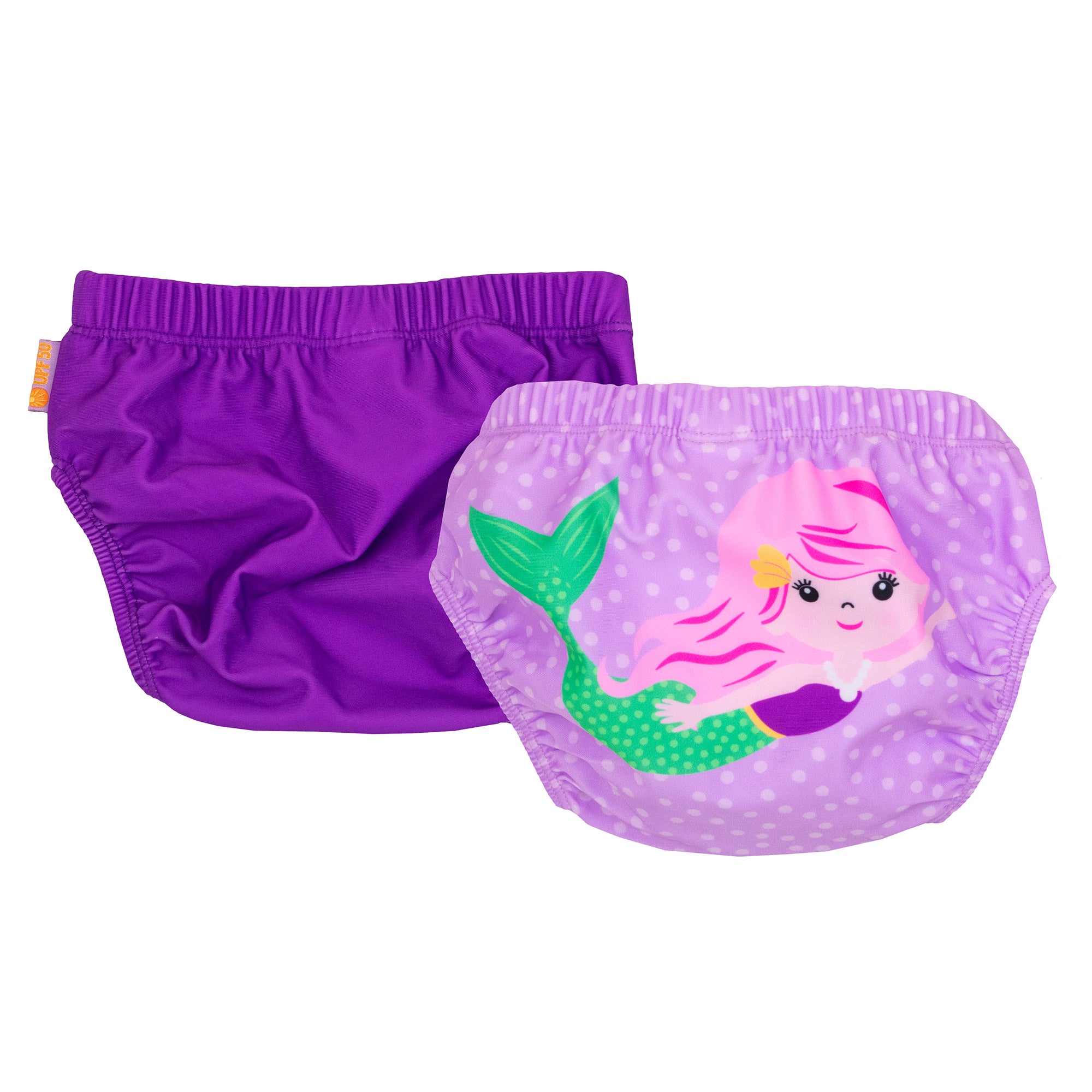 Knit Swim Diaper 2pc Set - Mermaid