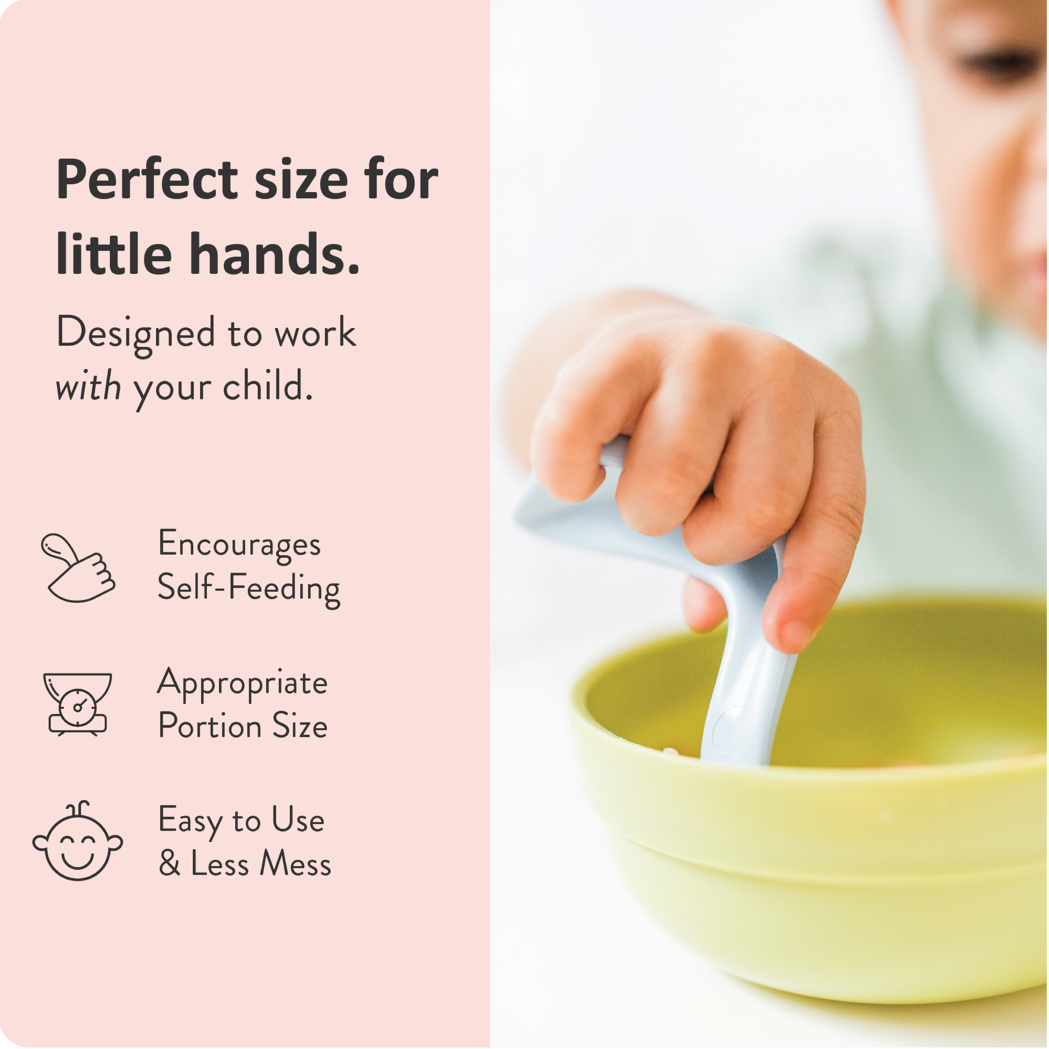 Curved spoon for outlet toddlers