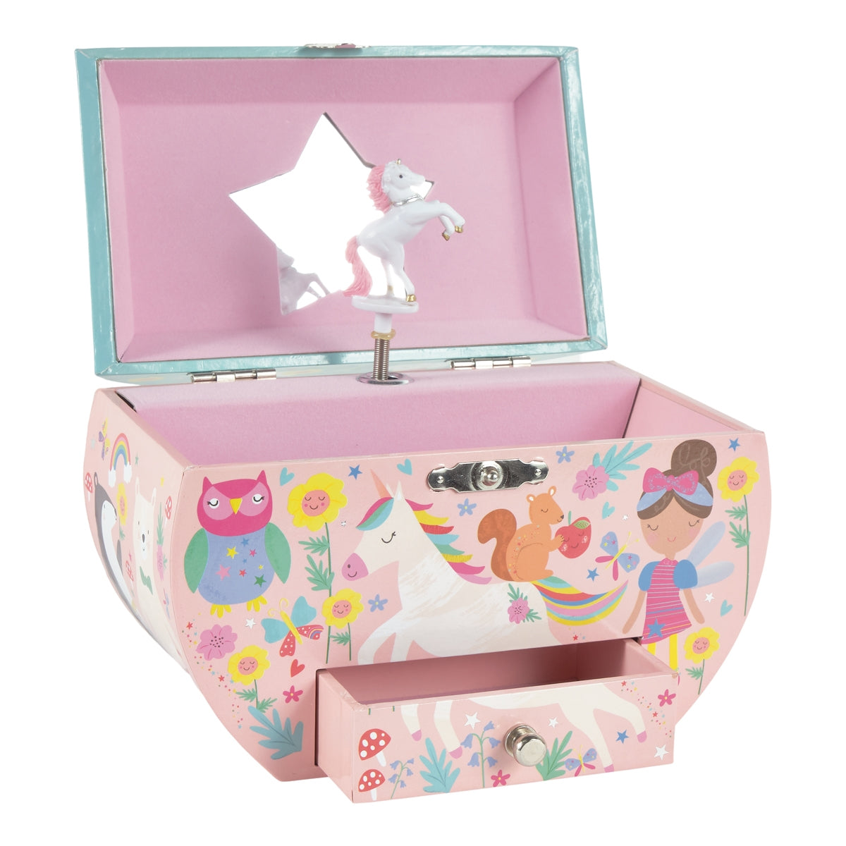 Musical Jewelry Box - Oval Shape - Rainbow Fairy