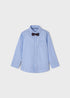 ECOFRIENDS Long Sleeved Bow Tie Shirt-Sky Blue