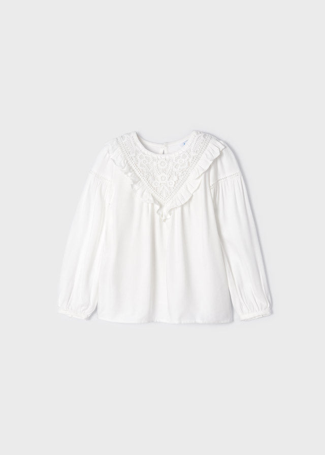 Embroidered long sleeve blouse girl