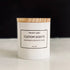 Private Label Custom Scented Candles White Glass Wood Lid-La Quinta