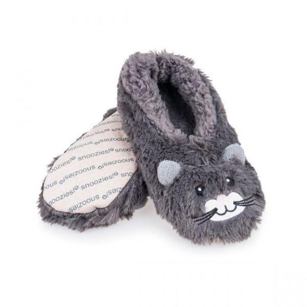 Snoozies Kids' Furry Foot Pals Slippers - Grey Mouse