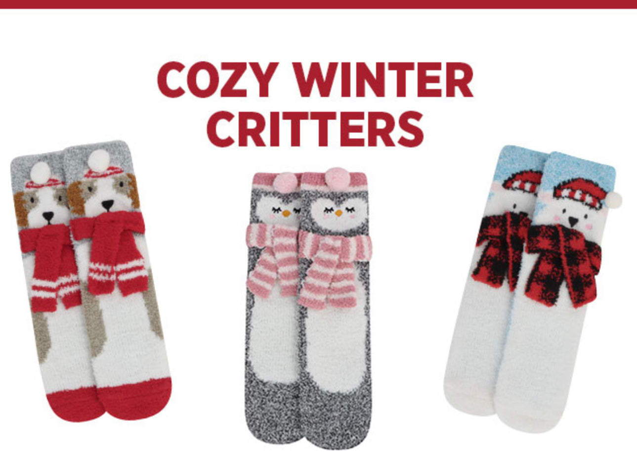 Snoozies- Cozy Critters Socks