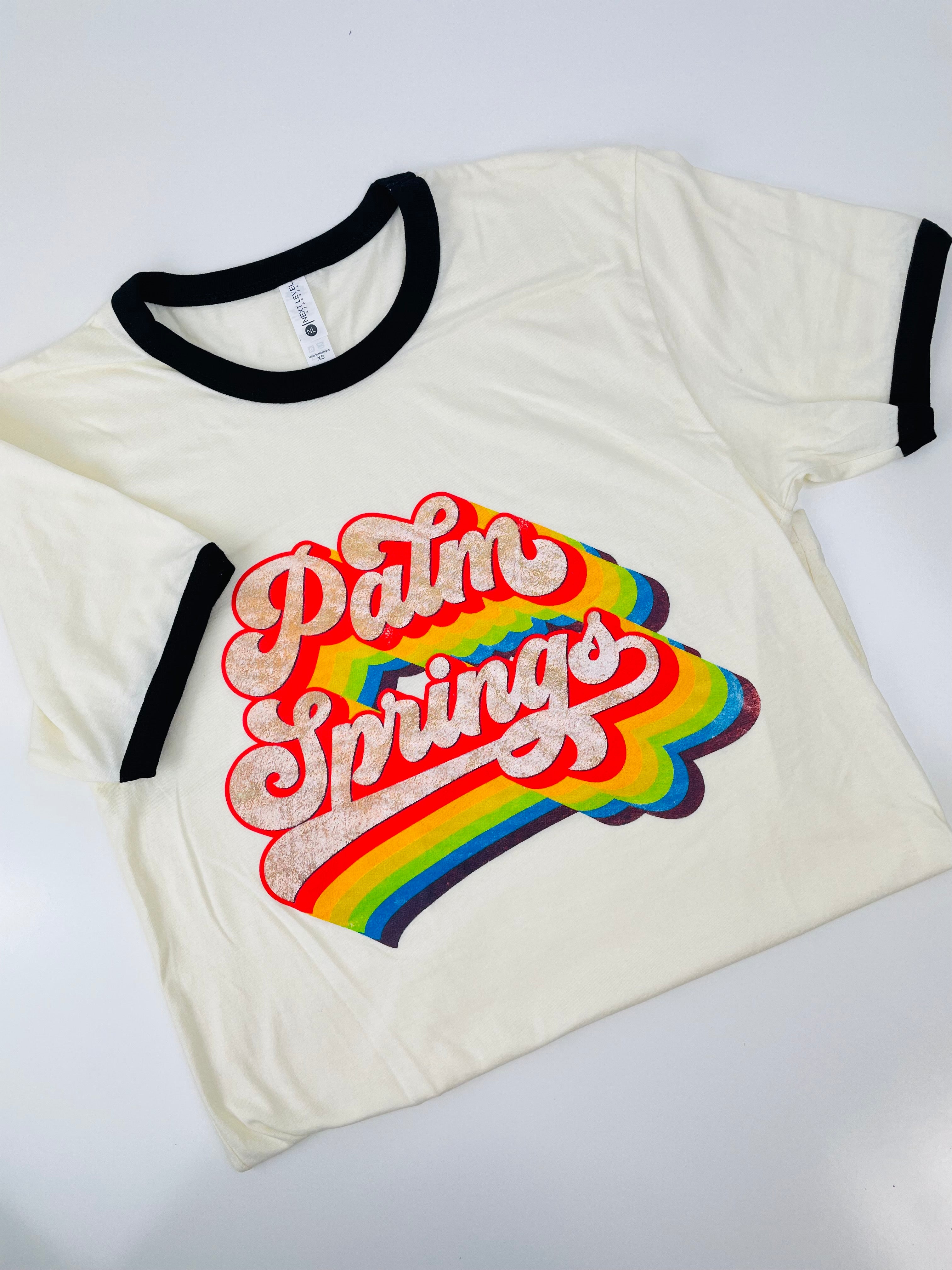 Palm Springs Cotton Ringer Tee - Adult Sizes