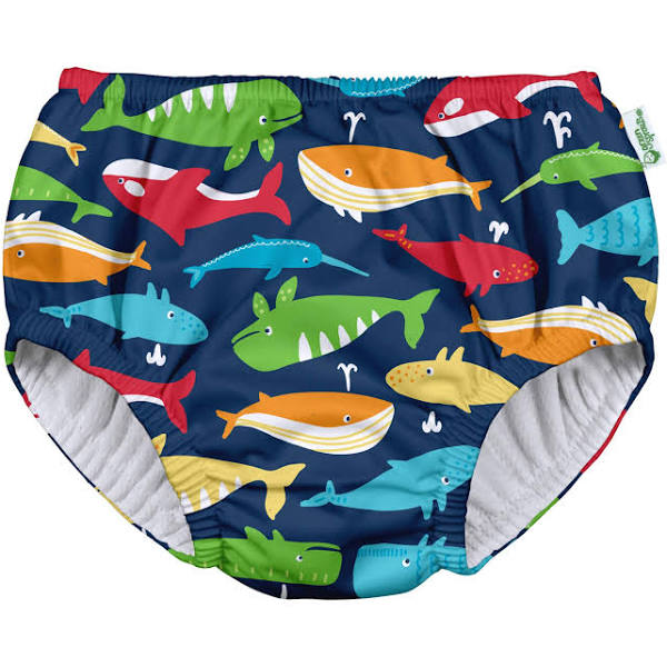 Pull-Up Reusable Absorbent Swim Diaper - Navy Whale League