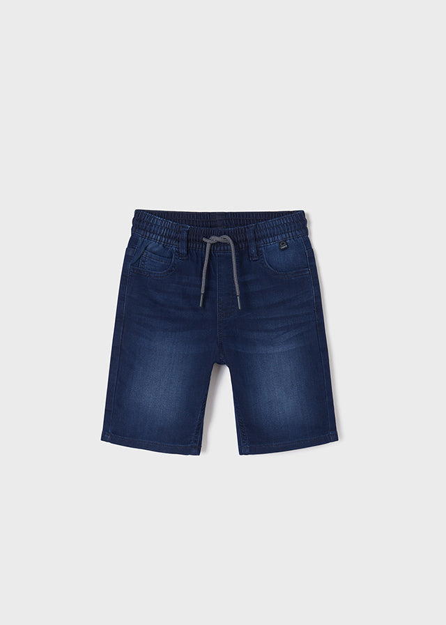 Mayoral EcoFriends Soft Denim Bermuda Shorts - Dark Jean